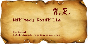 Némedy Rozália névjegykártya