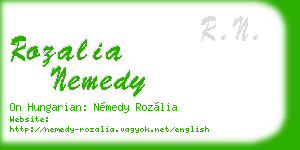 rozalia nemedy business card